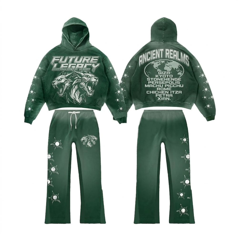 High Quality Textile Streetwear Set Modern Urban Style Outfit