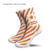 Compression sports socks with graduated pressure support