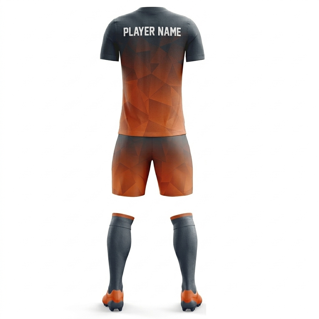 Custom printed team Soccer jerseys back