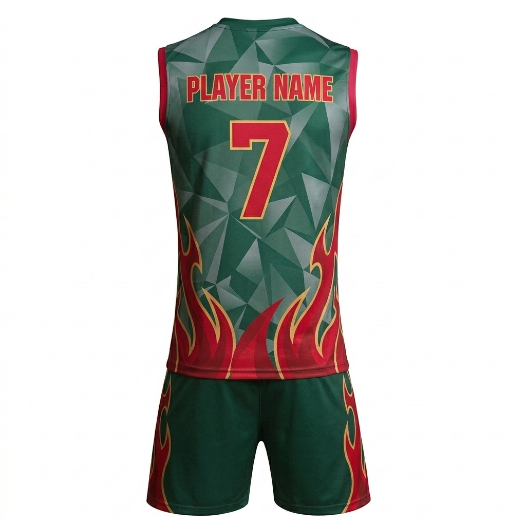 Custom printed team jerseys back