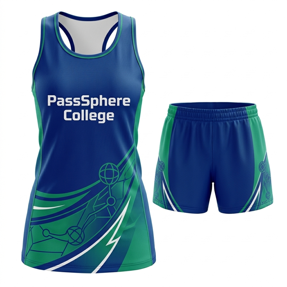 Custom College Netball Kits Supplier with Team Branding